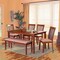 Baxton Studio Minette Modern and Contemporary Grey Fabric and Walnut Brown Finished Wood 6-Piece Dining Set 174-9879-10917-10520-Zoro - alternate 5